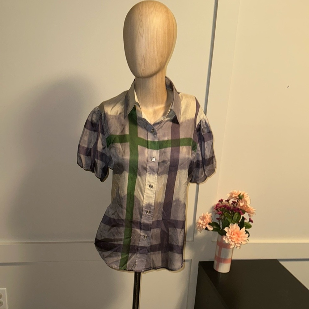 Burberry 100% Silk Shirt Made in Italy
